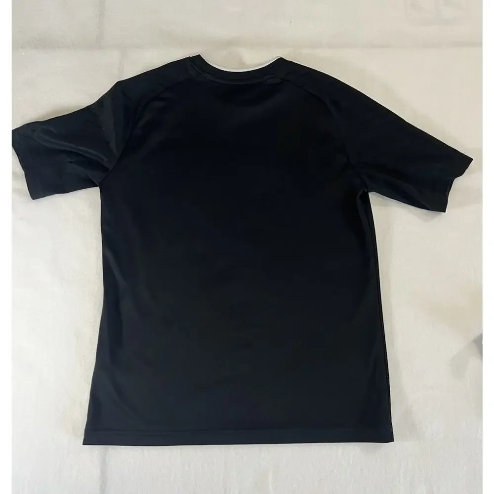 adidas Boys AEROREADY Breathable Jersey T-Shirt Black/White 11-12 Years